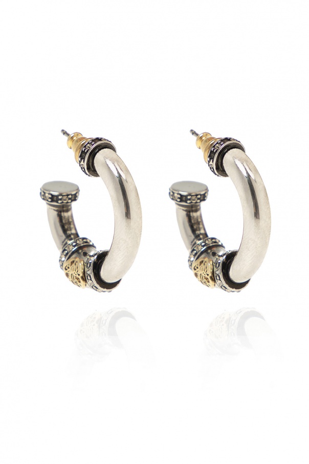 ピアス ALEXANDER MCQUEEN LOGO EARRINGS Alexander McQueen Seal logo hoop earrings Alexander McQueen